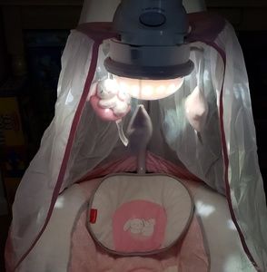 Fisher-Price Pink- Motorized Light up Mobile Swing